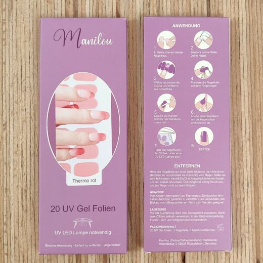 UV Gel Folien - Manilou - Thermo rot