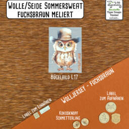Wolle/Seide Bio Sommersweat - fuchsbraun meliert – Bild 4