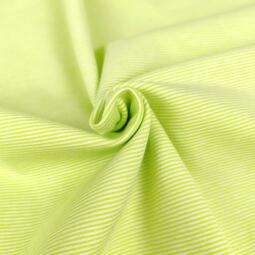 Biojersey - Tigerlilly - Miniminiminiringel limette/weiß