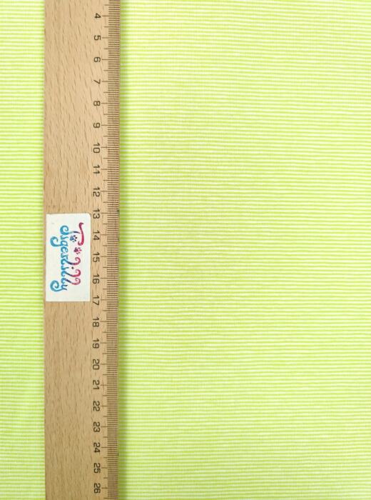 Biojersey - Tigerlilly - Miniminiminiringel limette/weiß