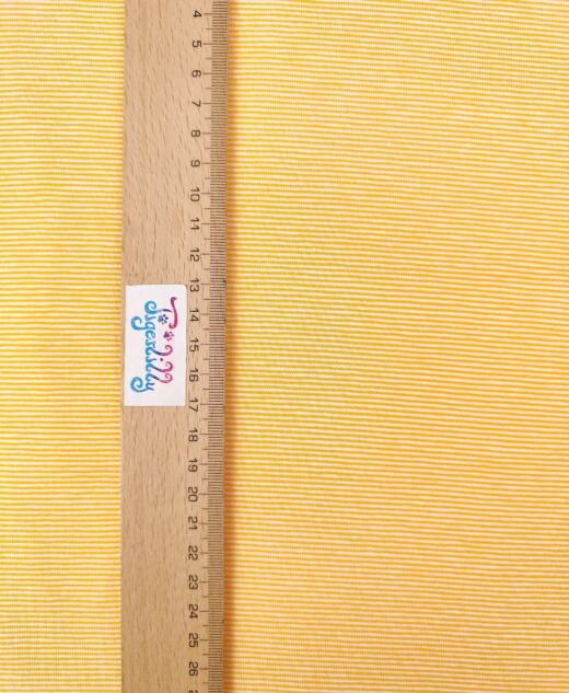 Biojersey - Tigerlilly - Miniminiminiringel orange/weiß