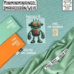 Biojersey - Tigerlilly Basic - Miniminiminiringel smaragdgrün/weiß – Bild 7
