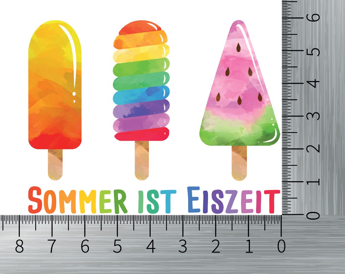 Sommer ist Eiszeit Lineal 6x8cm