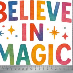 DTF Bügelbild N13 - "BELIEVE IN MAGIC" (ca. 19 x 15,8cm) – Bild 2