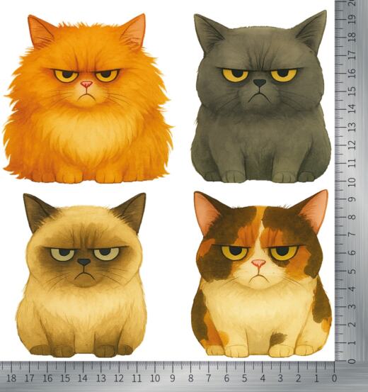 DTF Bügelbilder N12 - Grumpy cats
