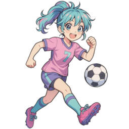 DTF Bügelbild N11 - Tigerlilly EP - Fußballmädchen (ca. 14 x 21,5cm)