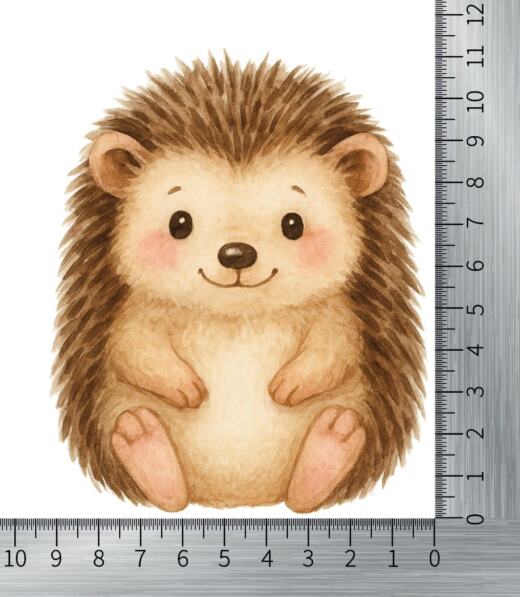DTF Bügelbild N14 - Igel (ca. 9 x 11cm)