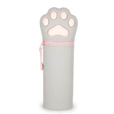 Legami 2-in-1-Federmäppchen aus Silikon - Kawaii - Kitty Pfötchen