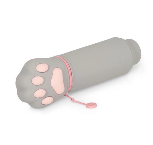 Legami 2-in-1-Federmäppchen aus Silikon - Kawaii - Kitty Pfötchen