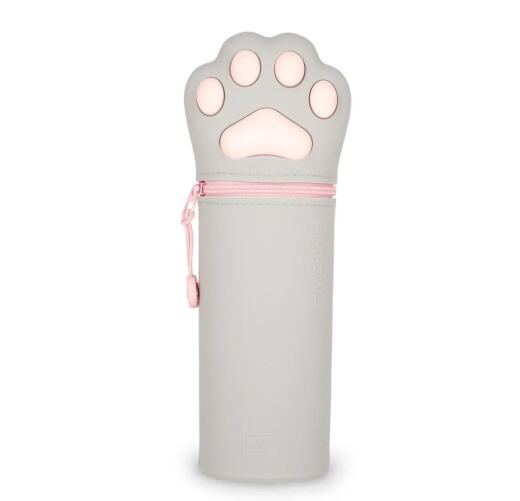 Legami 2-in-1-Federmäppchen aus Silikon - Kawaii - Kitty Pfötchen
