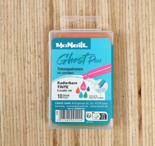 10er Pack McNeill Tintenpatronen (radierbare Tinte) - Farbenmix