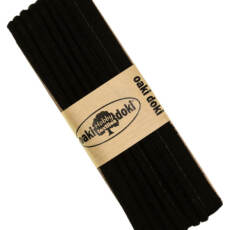 Jersey Paspelband stretch 2m - oaki doki - schwarz