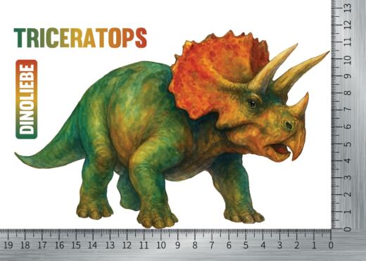 DTF Bügelbild F16 - Triceratops (ca. 18,5 x 12cm)