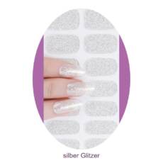UV Gel Folien - Manilou - silber Glitzer