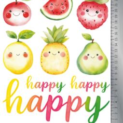 DTF Bügelbild N16 - happy Fruits (ca. 19 x 24cm) – Bild 2