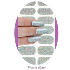 UV Gel Folien - Manilou - Prisma silber