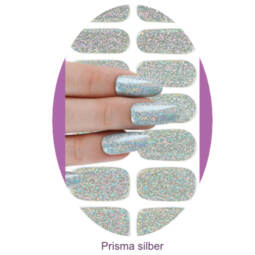 UV Gel Folien - Manilou - Prisma silber