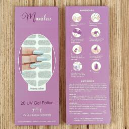 UV Gel Folien - Manilou - Prisma silber – Bild 2
