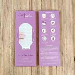 UV Gel Folien - Manilou - silber Glitzer – Bild 2