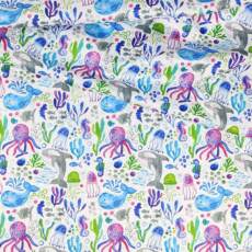 PUL Stoff bedruckt - Tigerlilly EP - Happy Ocean