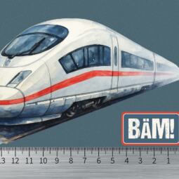 DTF Bügelbild N9 - Schnellzug (ca. 15,7 x 9,5cm) – Bild 2