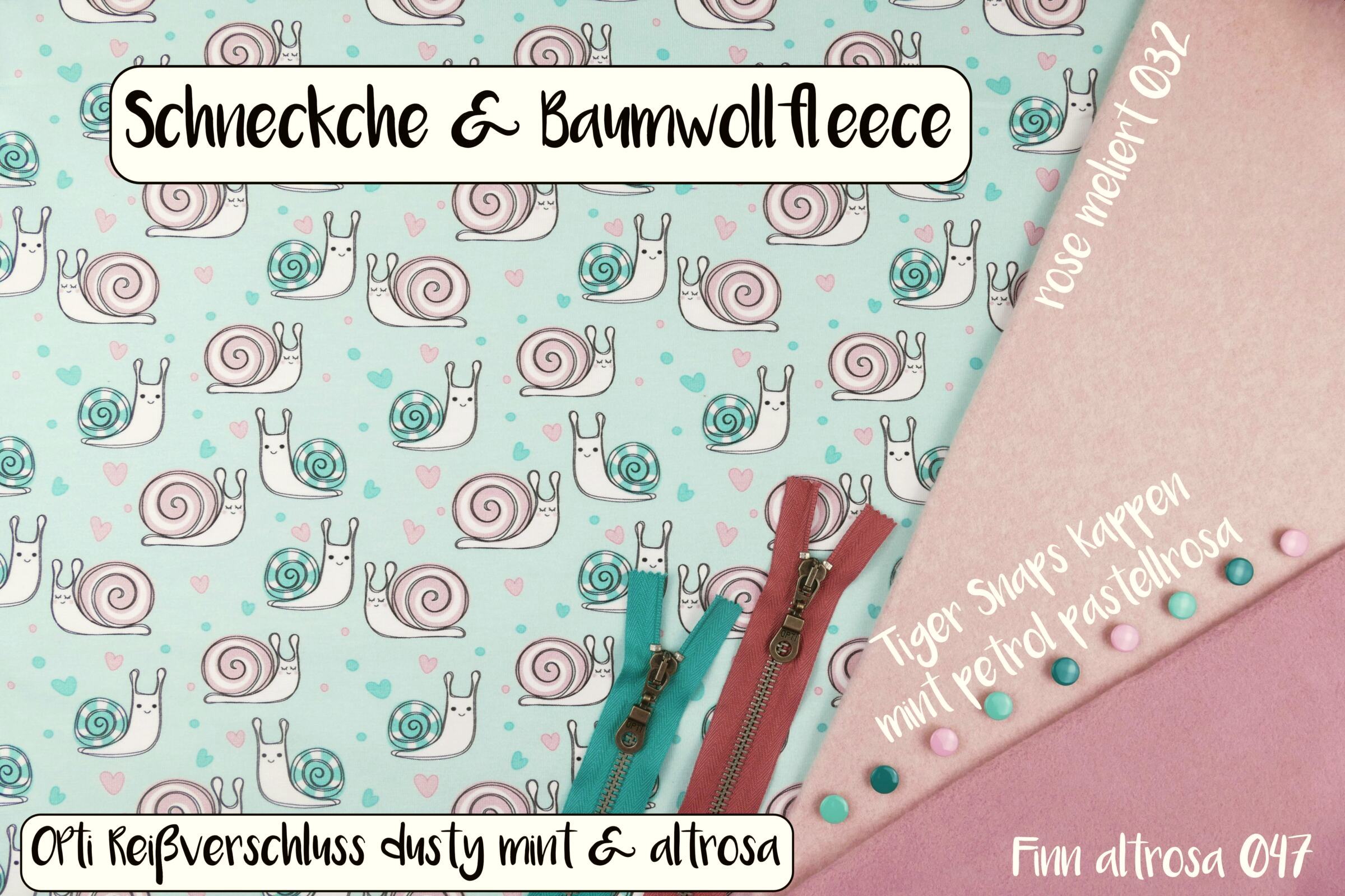 Baumwollfleece altrosa Finn Kombibild 2