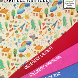 Wolle/Lyocell Biojersey - Kritzel Kratzel – Bild 5