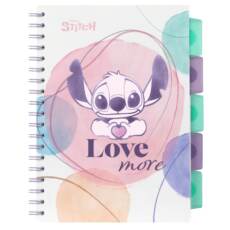 Disney Projektbuch B5 mit Trennblättern - Stitch "Love more"