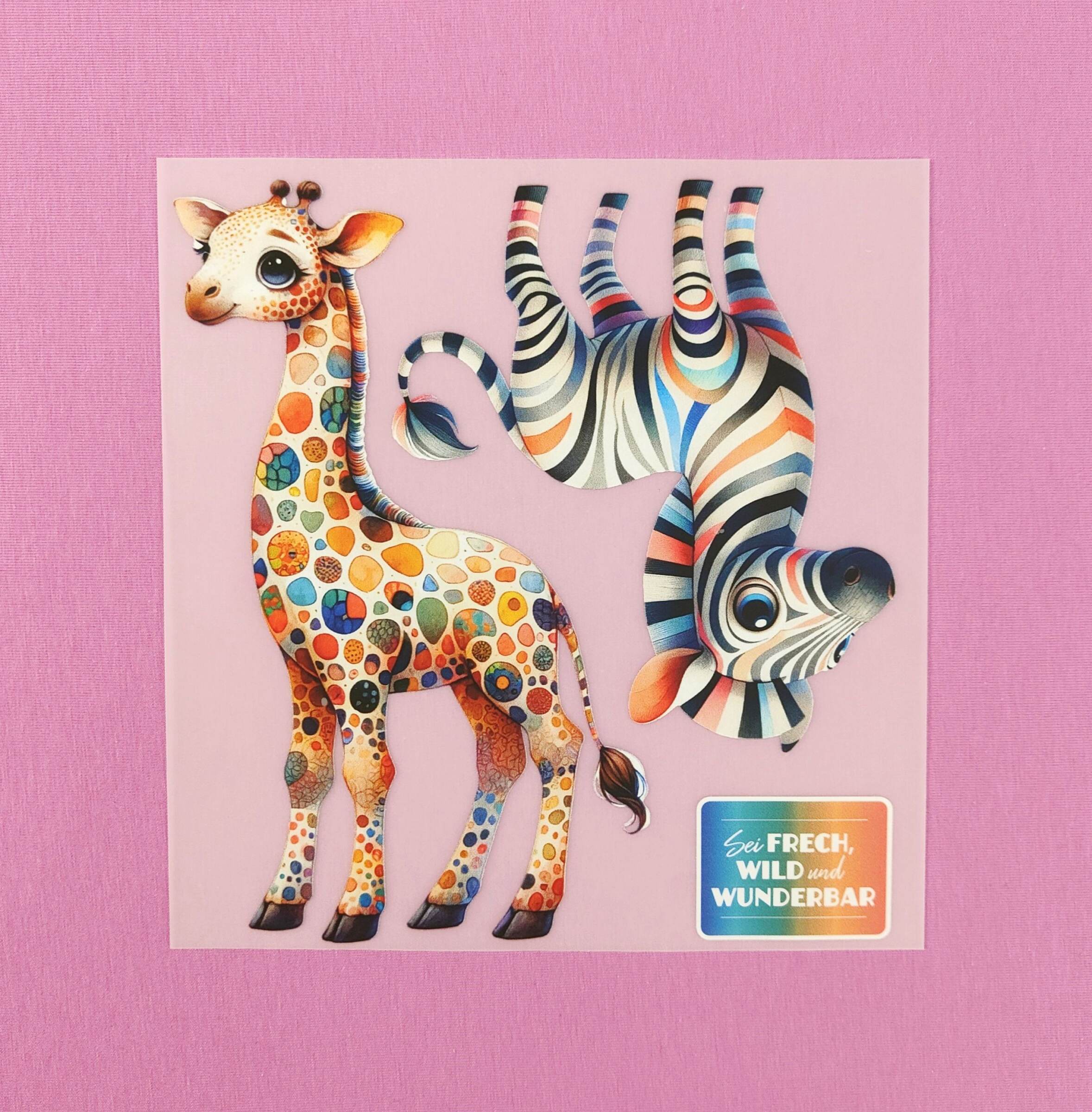 Frech wild Wunderbar Zebra und Giraffe altes Design Frech wild Wunderbar Zebra und Giraffe altes Design