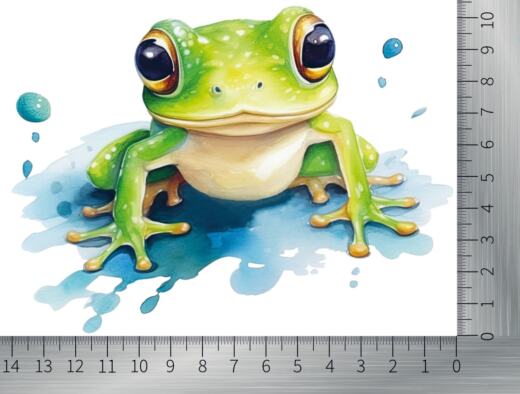 DTF Bügelbild N23 - Froschbaby  (ca. 14 x 10,5cm)