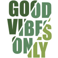 Bügelbild O4 - Tigerlilly EP - Good Vibes Only - grün (ca. 19 x 24,5 cm)
