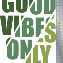 DTF Bügelbild O4 - Good Vibes Only - grün (ca. 19 x 24,5 cm) – Bild 2