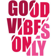 Bügelbild O6 - Tigerlilly EP - Good Vibes Only - rot (ca. 19 x 24,5 cm)