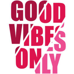 DTF Bügelbild O6 - Tigerlilly EP - Good Vibes Only - rot (ca. 19 x 24,5 cm)
