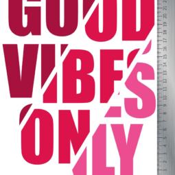 DTF Bügelbild O6 - Good Vibes Only - rot (ca. 19 x 24,5 cm) – Bild 2