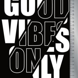 DTF Bügelbild O5 - Good Vibes Only - weiß (ca. 19 x 24,5 cm) – Bild 2