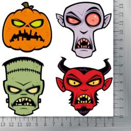 DTF Bügelbild O3 - Halloween (Setgröße ca. 13,5 x 13cm) – Bild 2