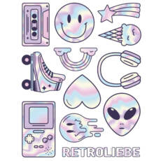 Bügelbilder N18 - Tigerlilly EP - hololook Retroliebe Set