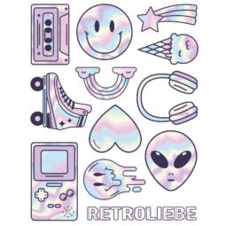 DTF Bügelbilder N18 - Tigerlilly EP - hololook Retroliebe Set