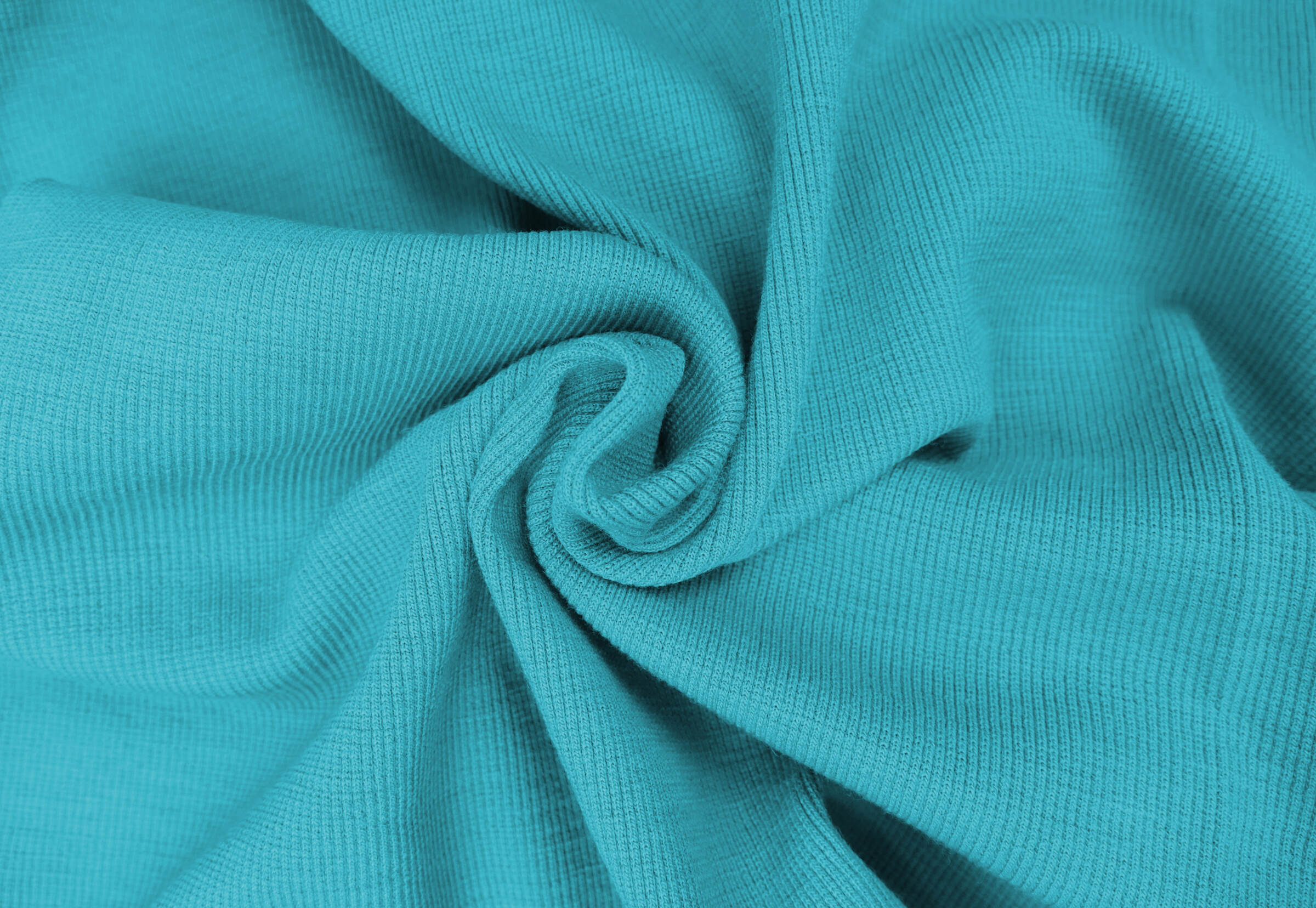Wollrippbündchen karibikblau