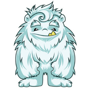 DTF Bügelbild O9 - Yeti (ca. 14 x 19,5cm)