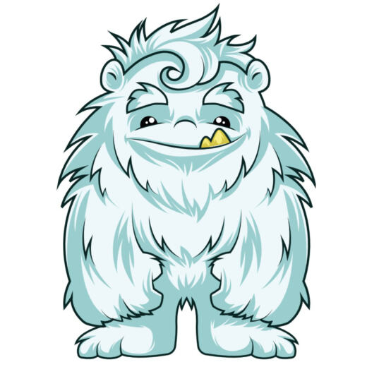 DTF Bügelbild O9 - Yeti (ca. 14 x 19,5cm)