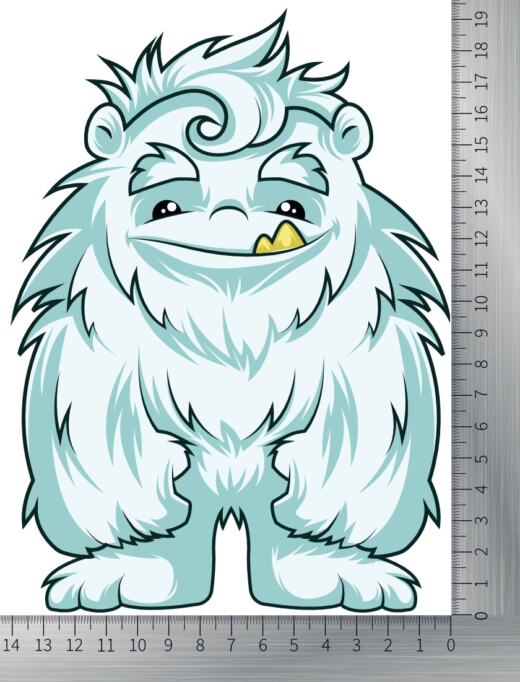 DTF Bügelbild O9 - Yeti (ca. 14 x 19,5cm)