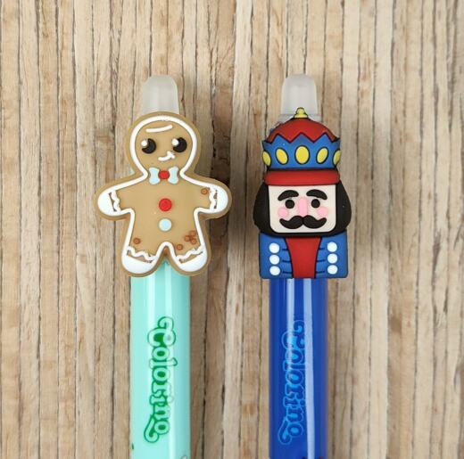 2er Set radierbare Stifte  - Colorino School - Lebkuchenmann & Nussknacker