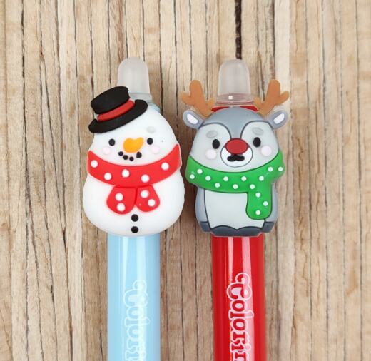 2er Set radierbare Stifte  - Colorino School - Schneemann & Rentier