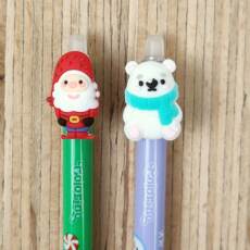 2er Set radierbare Stifte  - Colorino School - Eisbär & Weihnachtsmann