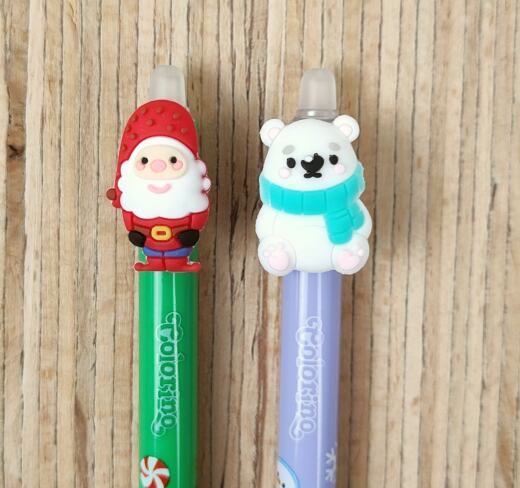 2er Set radierbare Stifte  - Colorino School - Eisbär & Weihnachtsmann