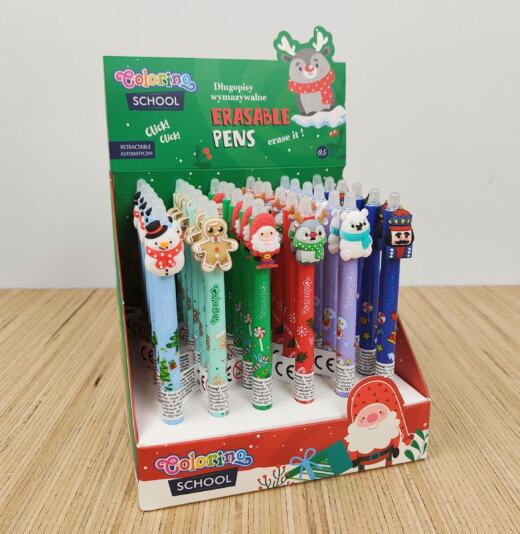 2er Set radierbare Stifte  - Colorino School - Eisbär & Weihnachtsmann