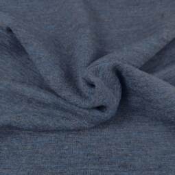 Bio Wollbündchen - jeansblau meliert (schmal)