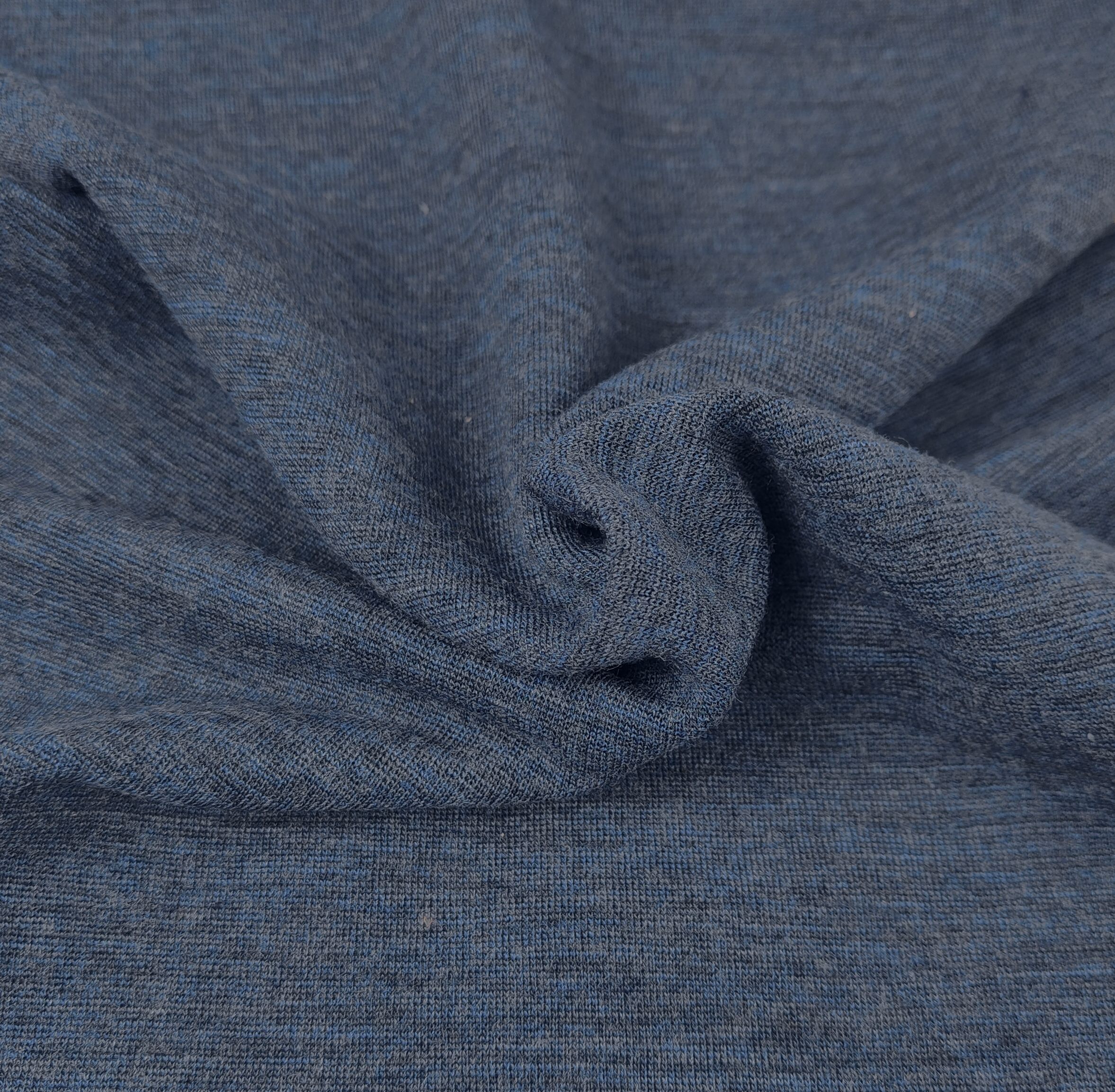 jeansblau meliert Wollbündchen jeansblau meliert Wollbündchen